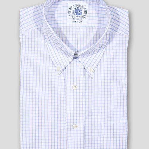 Blue Graph Check Dress Shirt