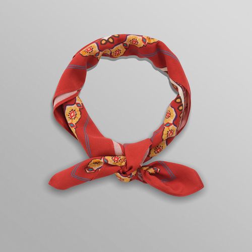 Neck Scarf Red Border