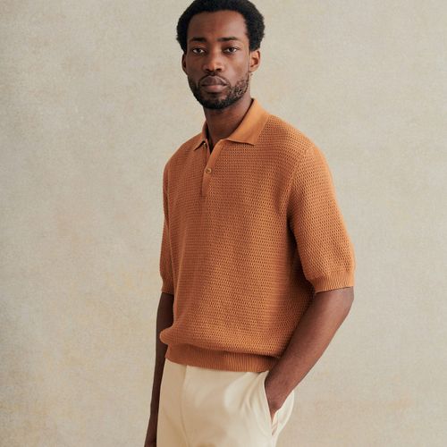 Honeycomb Knit Polo