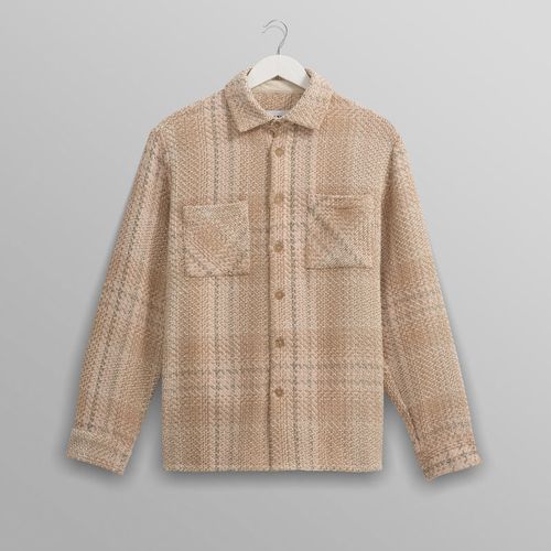 Whiting Overshirt Beige/Pink Ombre Windowpane Check