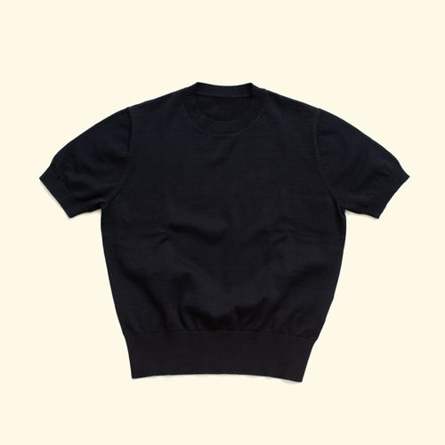 Knitted T-Shirt - NavyKnitted T-Shirt - Navy