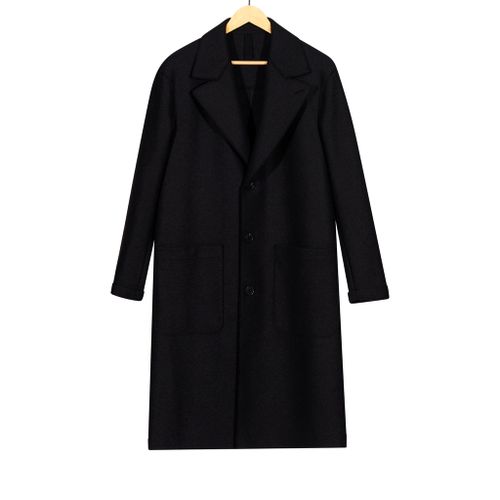 Greatcoat Pressed Wool Black