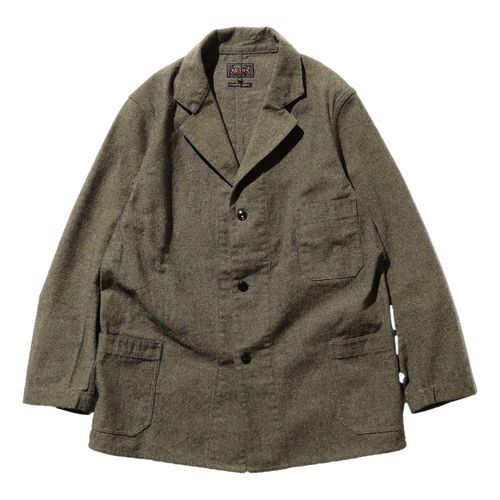 Homespun Three Button Work Jacket Brown