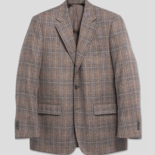 Tan Multi Plaid Sport Coat