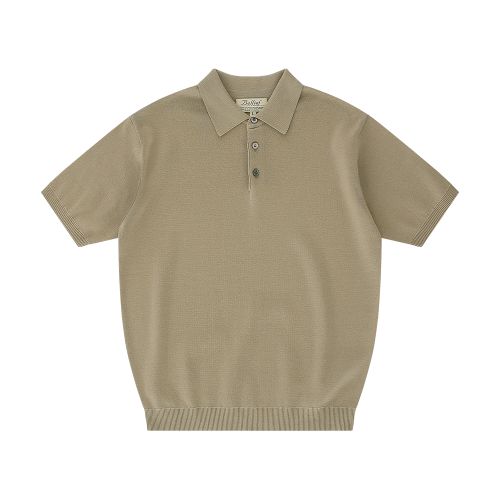 Bellief Essential Cotton Polo Knit- Beige