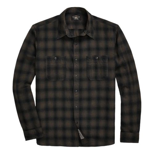 Plaid Canvas Workshirt Black Grey