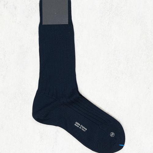 Sorley Navy Cotton Ribbed Short Socks (NOS)