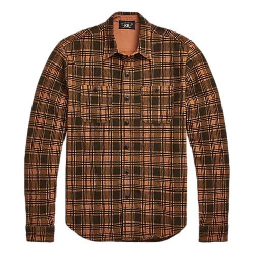 Checked Jersey Workshirt Gold Black