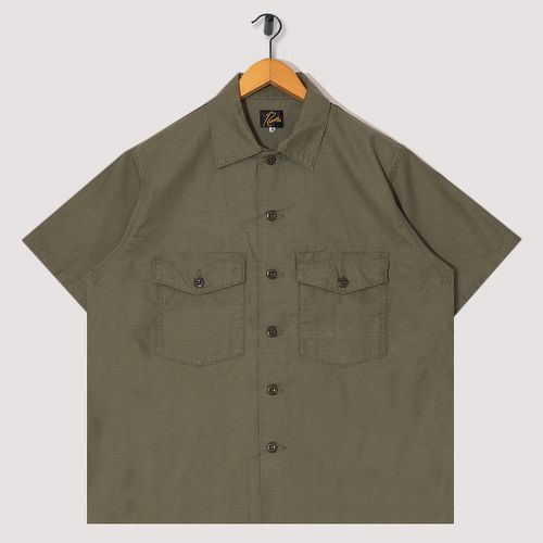 Back Sateen Fatigue Shirt - Olive