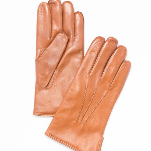 Cognac Nappa Leather Gloves