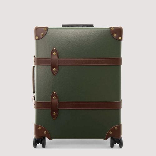 Centenary Four Wheel Carry-On Case - Green/Brown/Gold