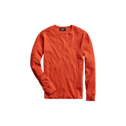 Waffle-Knit Crewneck Orange