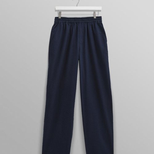 Campbell Trousers Navy Seersucker