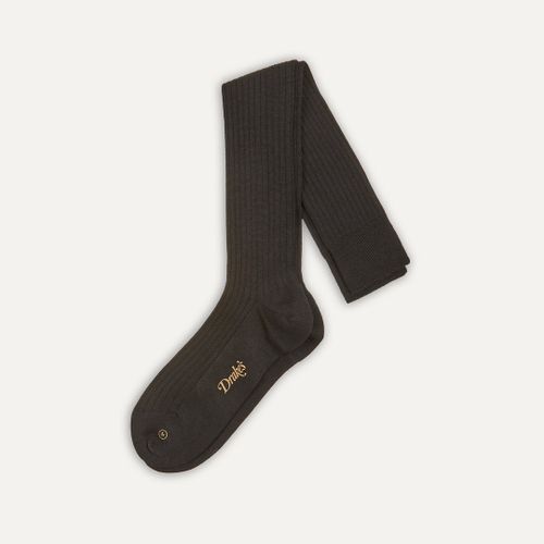 Black Wool Over-the-Calf Socks