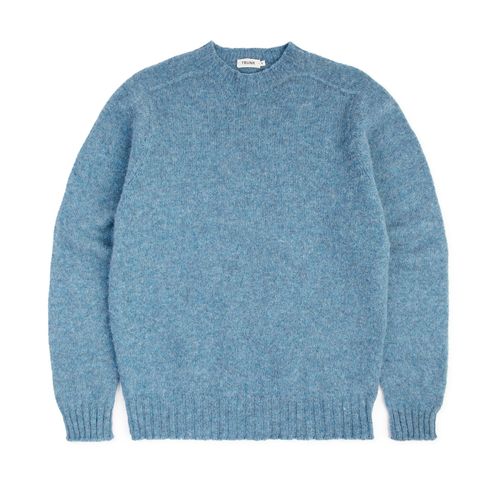 Trunk Berwick Brushed Shetland Crew Sweater: Denim Blue