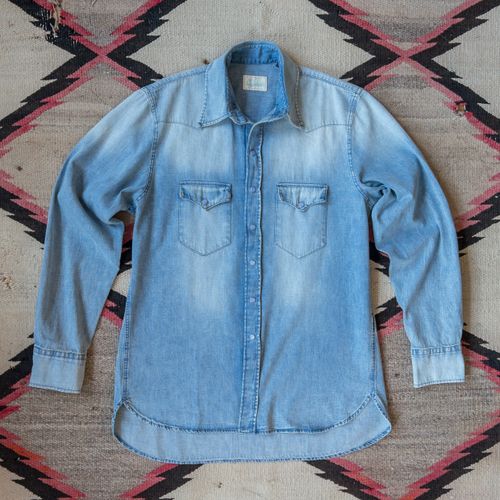 Denim Pearlsnap Shirt - Washed Indigo