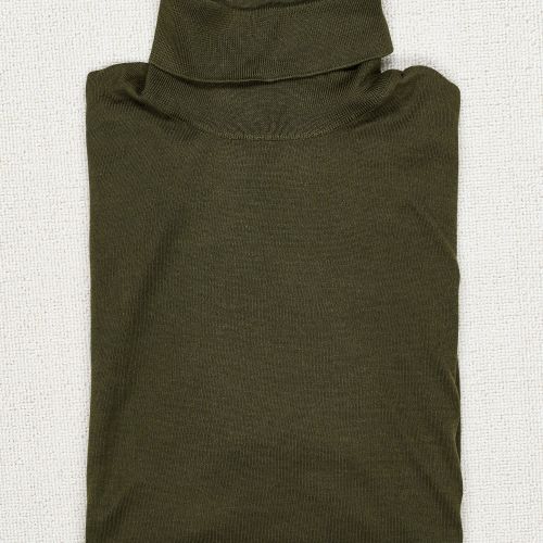 Caruso MA35 Olive Cashmere/Silk Turtle Neck Sweater (NOS)