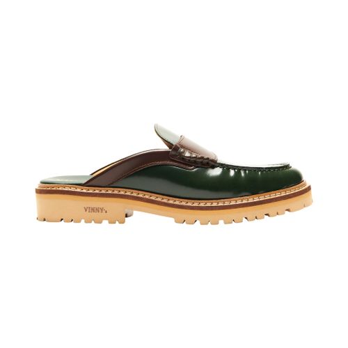 Yardee Lug Sole Mule Green Cognac