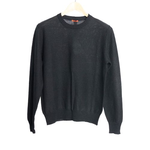 Ato Long Sleeve Sweater Cotton Linen Black