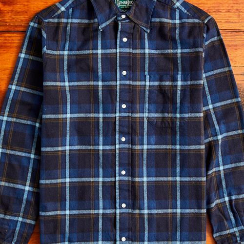 Shaggy Flannel in Blue Check