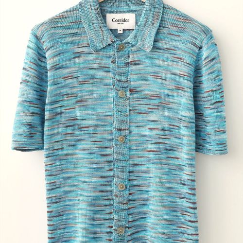 Hand-Dyed SS Buttondown - Blue