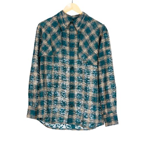 Green Wasser Sheer Checked Shirt