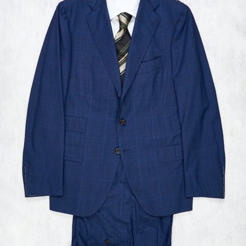 Cesare Attolini Blue/Black Check Wool Suit (NOS)