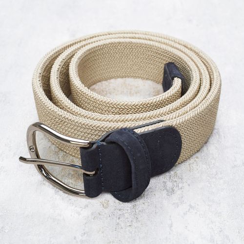 Anderson's B0667 Navy Beige Textile Belt (NOS)