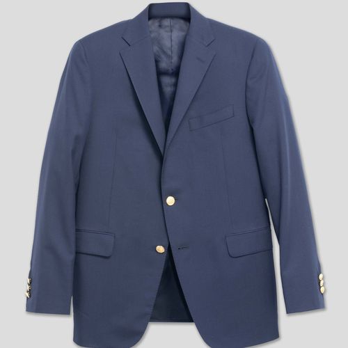 Navy Two Button Darted Blazer