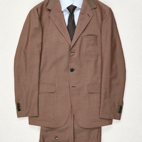 The Armoury by Ring Jacket Model 11B Brown Solaro Wool Suit MTO (Pre-Owned)