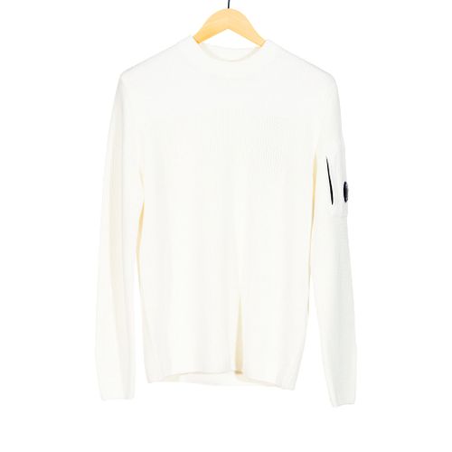 Gauze White Sea Island Cotton Sweater