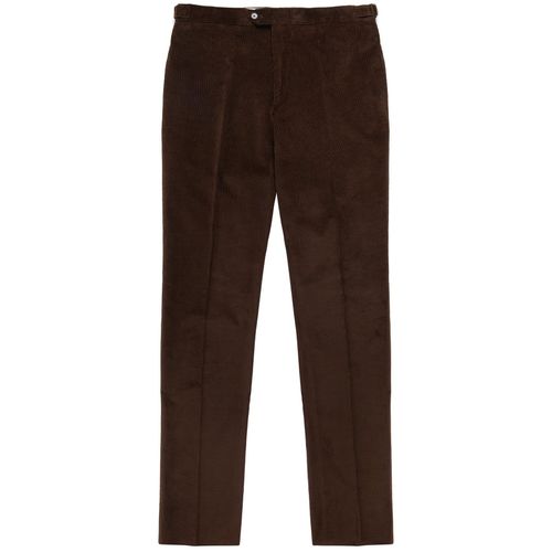 Trunk Wigmore Italian Cotton Needlecord Suit Trousers: Bitter Chocolate