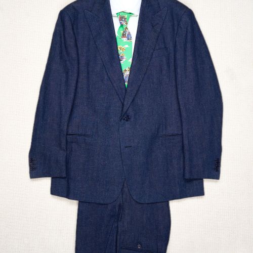 Ralph Lauren Purple Label Denim Cotton/Linen Suit (Pre-Owned)