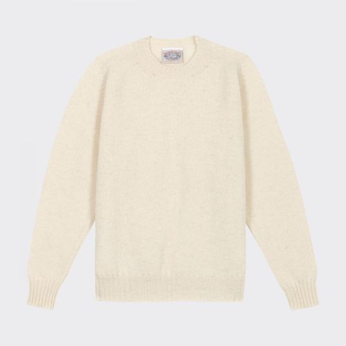 Brushed Wool Crewneck Knit : Natural Ecru