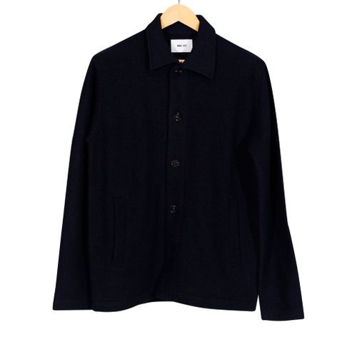 Zander Boiled Wool Jacket Navy