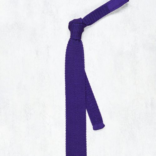 The Armoury Purple Silk Plain Knit Tie (NOS)