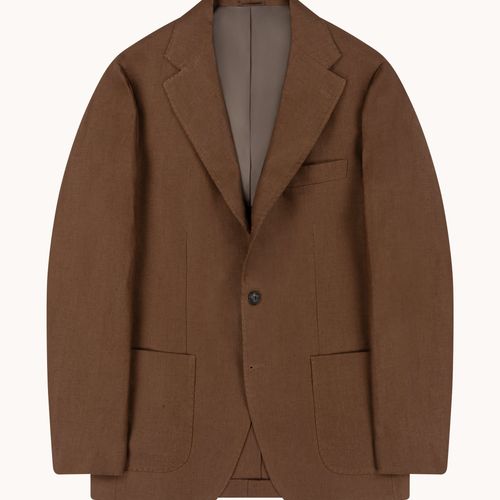 Sport Jacket - Tobacco Brown Linen