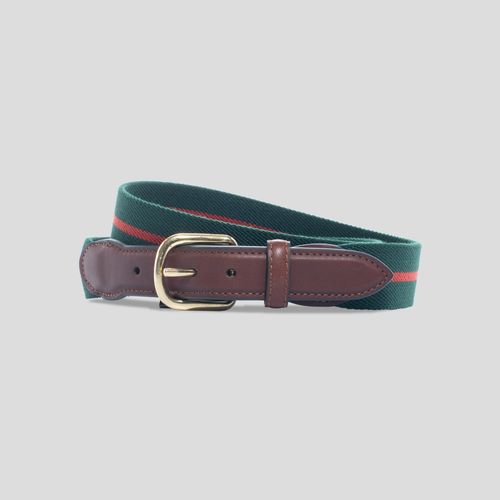 Belgain Stretch Belt - Green/red