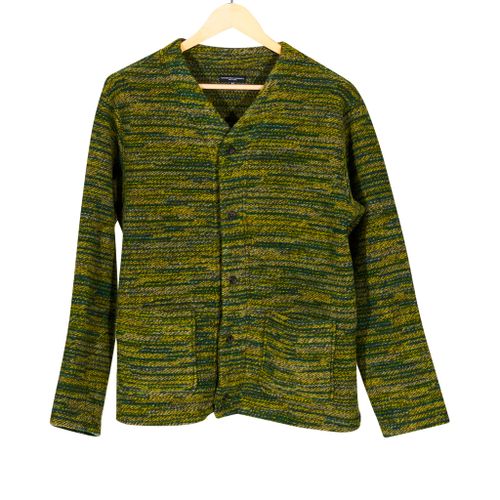 Knit Cardigan Green Poly Wool