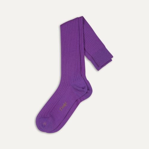 Lilac Wool Over-the-Calf Socks