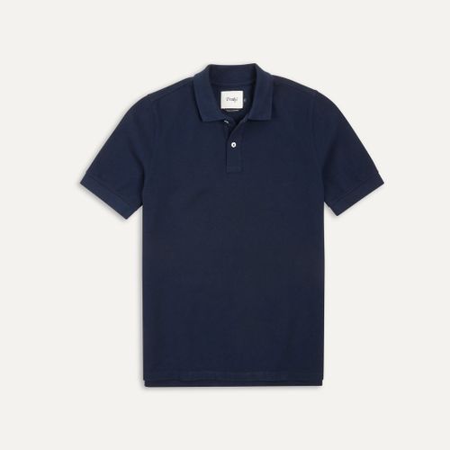 Navy Piqué Cotton Polo Shirt