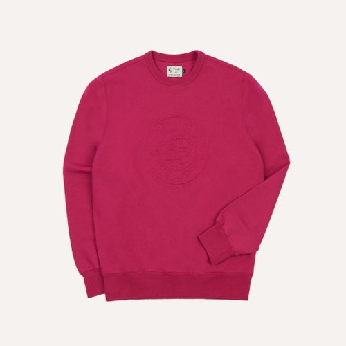 ALD / Drake's Fuchsia Embossed Crewneck Sweatshirt