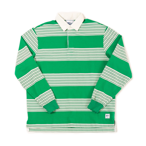 Striped Rugby Shirt - Green/white