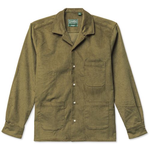 Olive Jumbo Corduroy 3-Pocket Coat