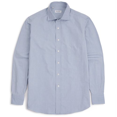 Salvatore Piccolo Light Canvas Shirt: Blue