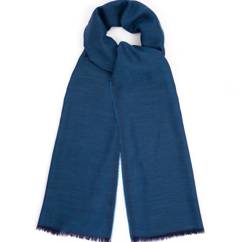 Begg x Co Wispy Solid Superfine Cashmere Scarf: Aegean