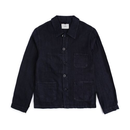 La Paz Batista Linen Work Jacket: Navy