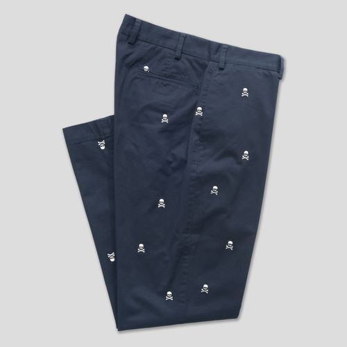 Navy Skull And Bones Critter Pants