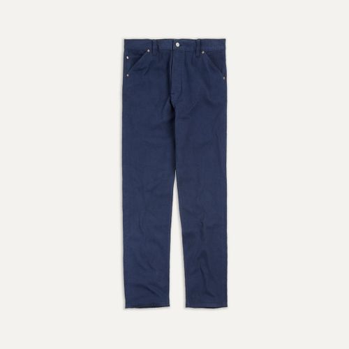 Navy Lightweight Cotton Canvas Five-Pocket Jeans