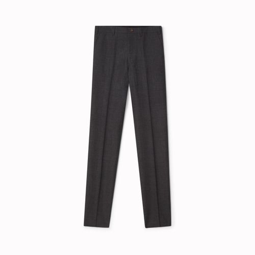 ALF High Twist Wool Trousers Mid Grey Mid Grey